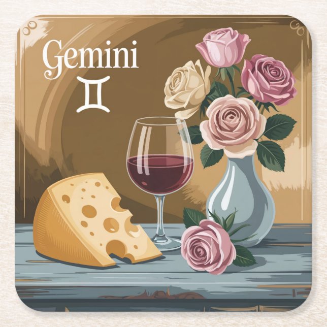 Gemini Blume Untersetzer  Set (Vorderseite)