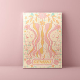 Gemini Celestial Zodiac Pastel Dreams Mauer Leinwanddruck