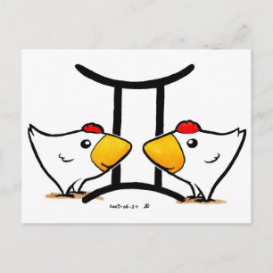 Gemini Chickens Postkarte