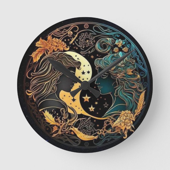 Gemini Clock Runde Wanduhr (Vorderseite)