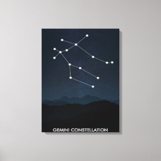 Gemini Constellation Leinwand | Schöne Zimmerdekor