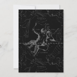 Gemini Constellation Map Gravur von Hevelius