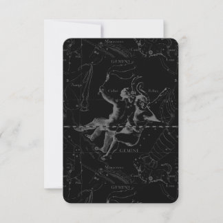 Gemini Constellation Map Gravur von Hevelius