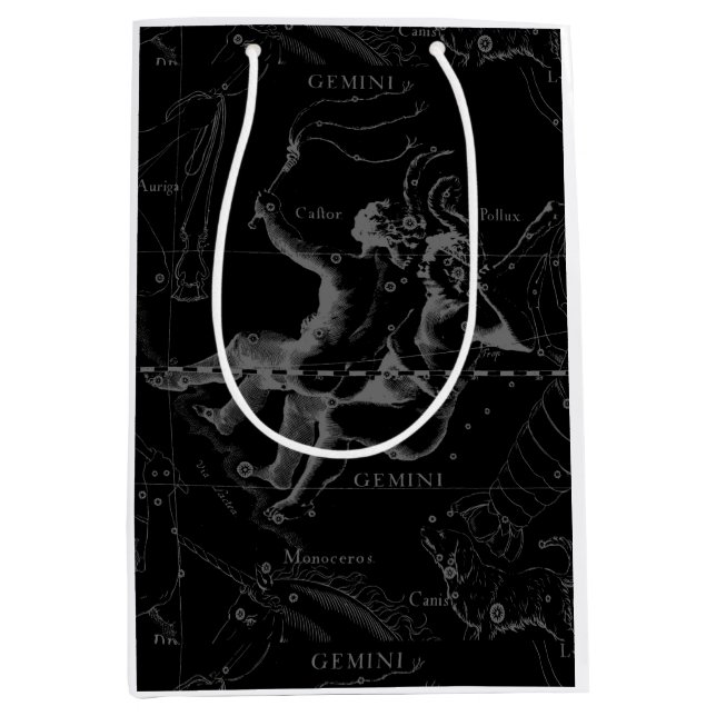 Gemini Constellation Map Gravur von Hevelius Mittlere Geschenktüte (Vorderseite)