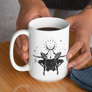 Gemini Dancing Girls 15oz Black Rim Tasse