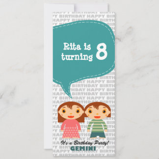 Gemini Einladung Geburtstagsparty