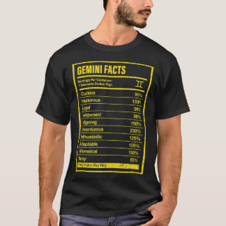 Gemini Fakten Bekleidung für Männer und Frauen Fun T-Shirt