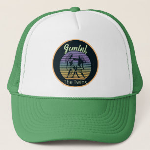 Gemini Geburtstagsgeschenk - Cooler Retro-Sonnenun Truckerkappe