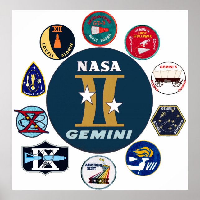Gemini-Gedenklogo Poster (Vorne)
