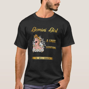 Gemini Girl Birthday Queen Zodiac Sign Horoscope W T-Shirt
