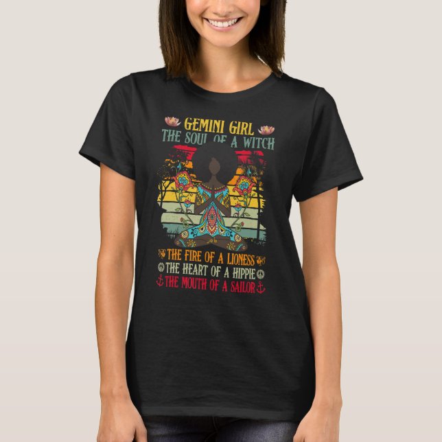 Gemini Girl das Soul einer Hexenmaus eines Seeleut T-Shirt (Vorderseite)