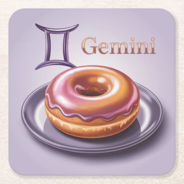 Gemini Glazed Donut Lavender Untersetzer Set (Vorderseite)
