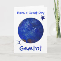 Gemini-Horoskop-Karte, Geburtstagskarte