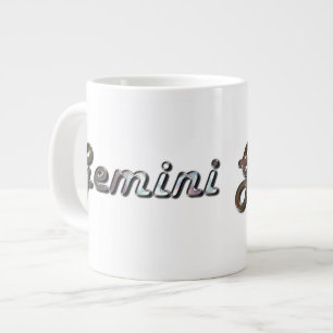 Gemini in Pearl Gemstone Jumbo-Tasse