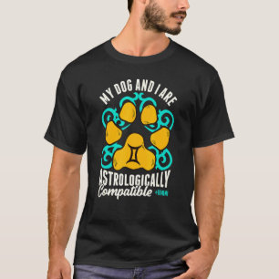 Gemini Inspiriert Hunde Astrologie verwandter Hund T-Shirt