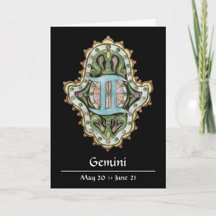 Gemini Khamsa Note Card Karte