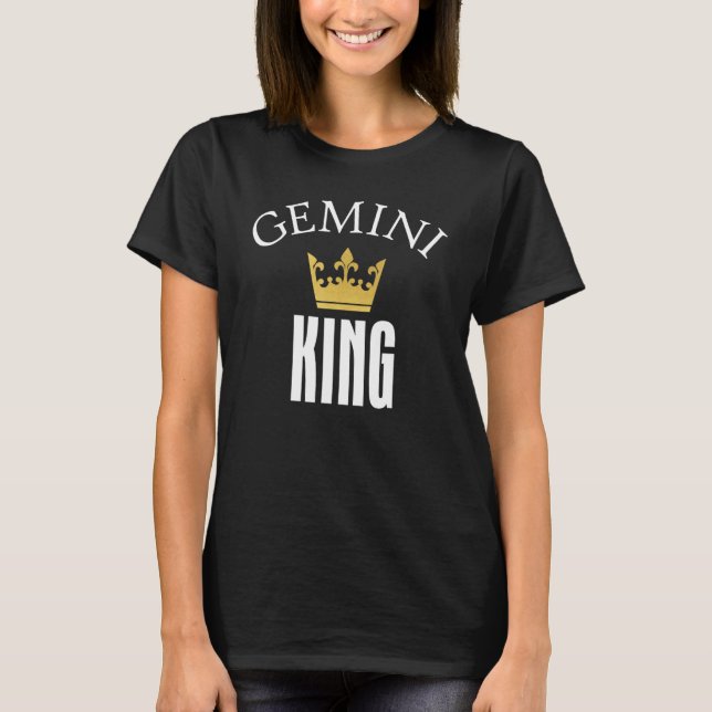 Gemini King Zodiac Sign_1 T-Shirt (Vorderseite)