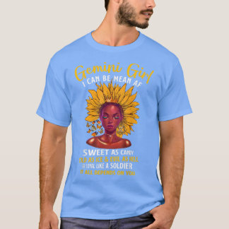 Gemini Königin Sonnenblumen süß als Bonbon für Sch T-Shirt