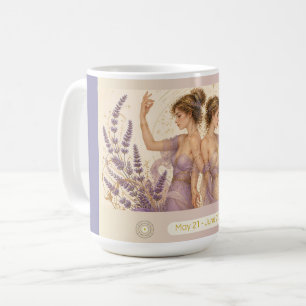 Gemini Lavendel Art Nouveau Tasse