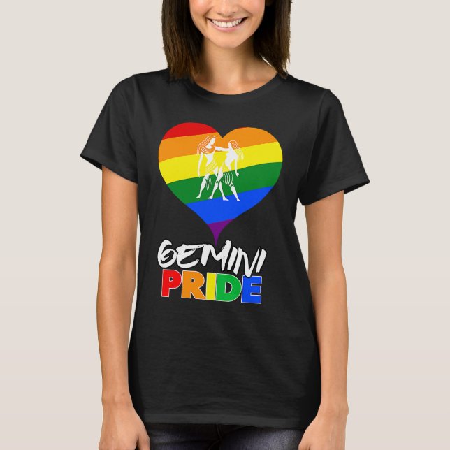 Gemini LGBT Gay Pride Awesome T-Shirt (Vorderseite)