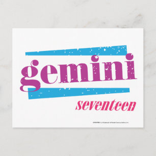 Gemini Lila Postkarte