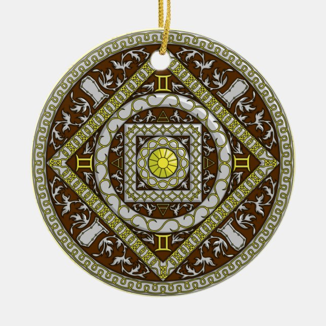 Gemini Mandala Ornament (Vorne)