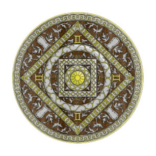 Gemini Mandala Planche à découper en verre