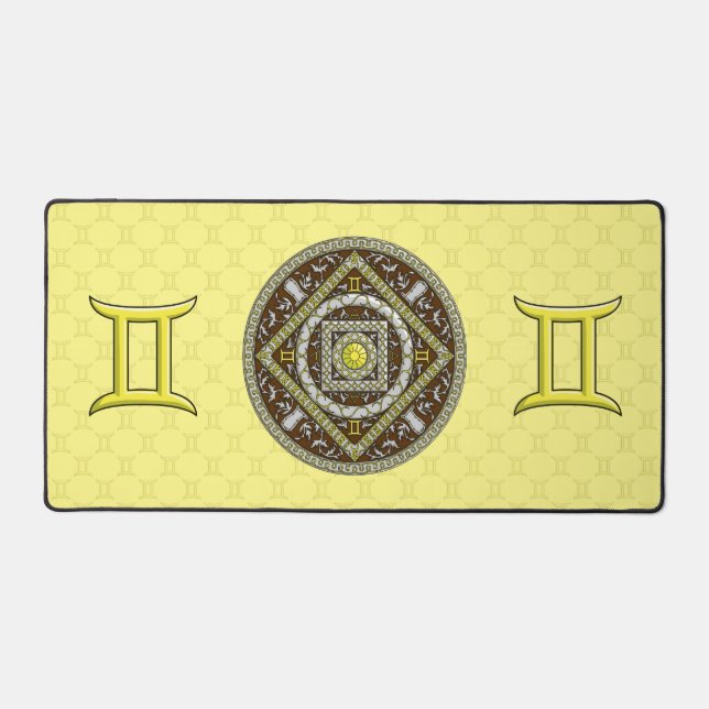 Gemini Mandala Schreibtischunterlage (Vorderseite)