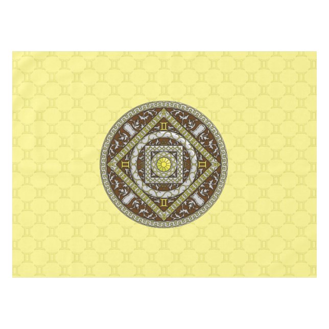 Gemini Mandala Tablecloth Tischdecke (Vorderseite (Horizontal))