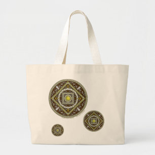 Gemini Mandala-Tasche Jumbo Stoffbeutel