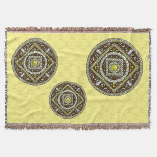Gemini Mandala Throw Blanket Decke