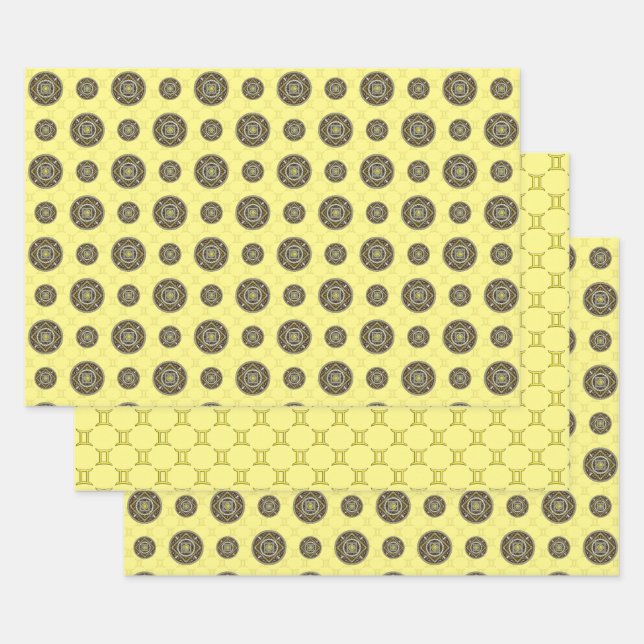 Gemini Mandala Wrapping Paper Set Geschenkpapier Set (Set)