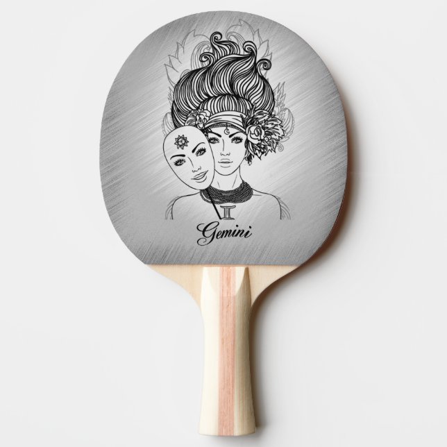 Gemini Masked Lady Zodiac Tischtennis Schläger (Rückseite)