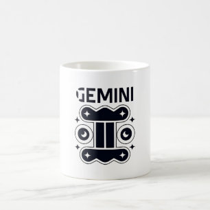 Gemini Moon Twins mit Sternen Kaffeetasse