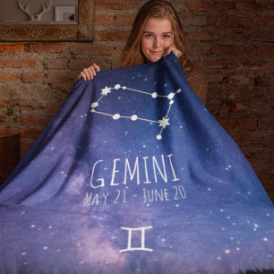 Gemini   Personalisierte Sternbilder Fleecedecke