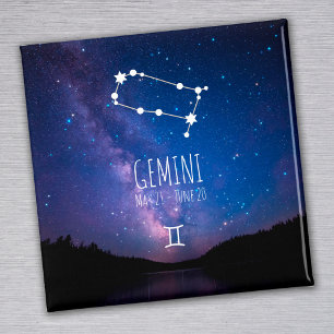 Gemini   Personalisiertes Sternbild Magnet