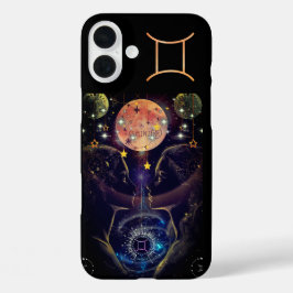 Gemini Phone Case, schwarz iPhone 16 Plus Hülle