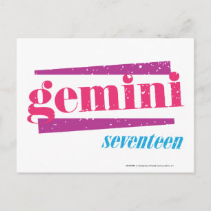 Gemini Pink Postkarte