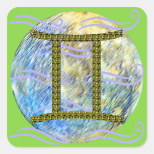 Gemini Quadratischer Aufkleber