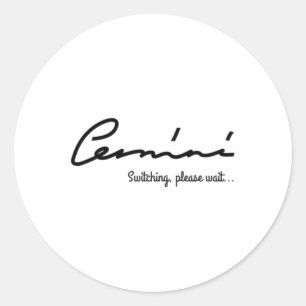 Gemini Quirky T-Shirt. Aufkleber
