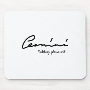 Gemini Quirky T-Shirt. Aufkleber Mousepad