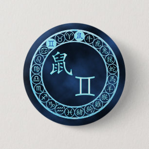 Gemini/Rat Button
