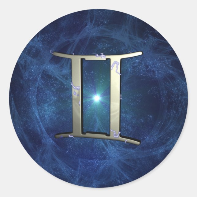 Gemini Runder Aufkleber (Vorderseite)