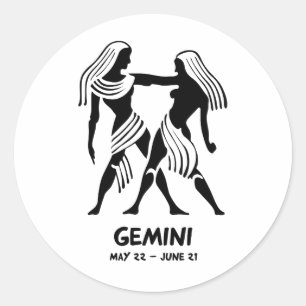 Gemini Runder Aufkleber