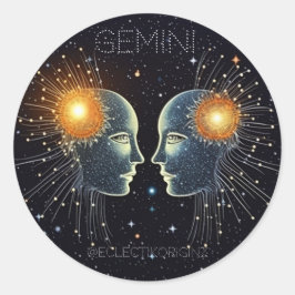 Gemini Runder Aufkleber