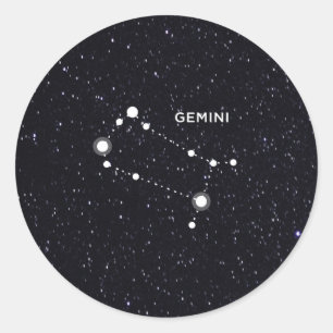 Gemini Runder Aufkleber