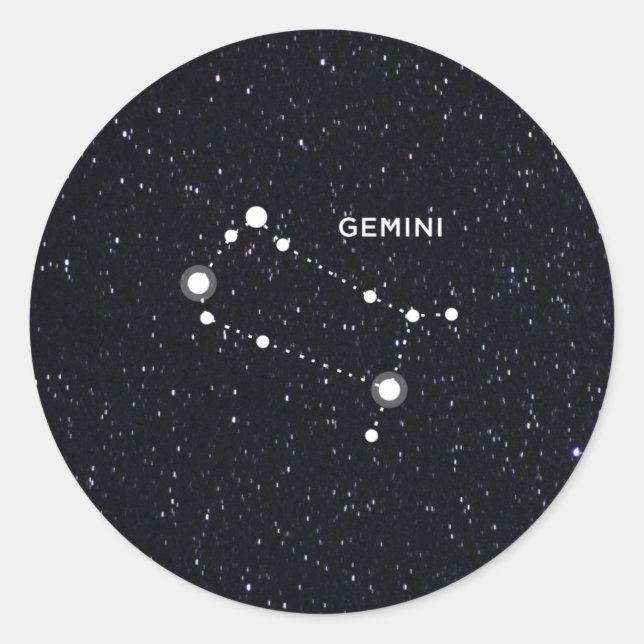 Gemini Runder Aufkleber (Vorderseite)