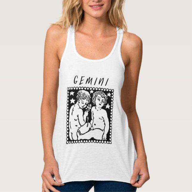 Gemini-Saison-Zodiac-Logo-Logo Tank Top (Vorderseite)