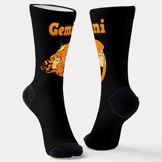 Gemini sign socken (Gewinkelt)