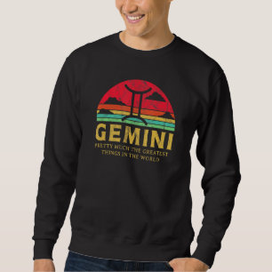 Gemini Signieren Bestes Ding Retro Star Sign Zodia Sweatshirt